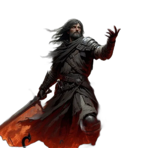 sword, concept art, fantasy art, photorealistic transparent PNG cut-out
