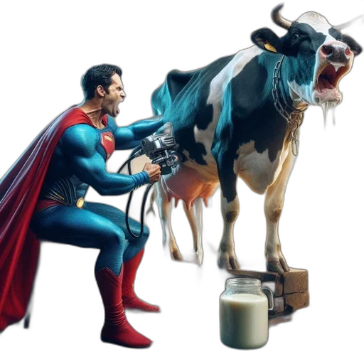 animal, concept art, comic book art, superman transparent PNG cut-out