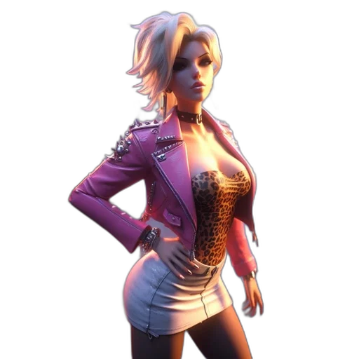 jacket, dress, staff, weapon transparent PNG cut-out