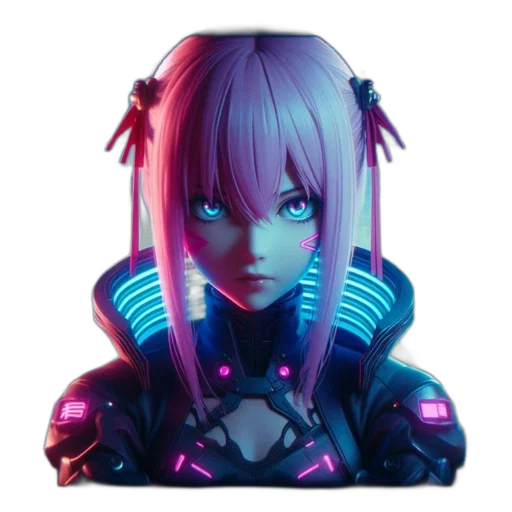 robot, face, cyberpunk, concept art transparent PNG cut-out
