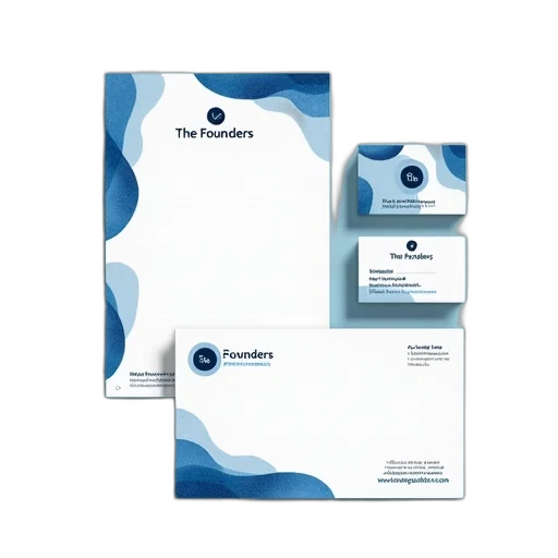 blue, set, business, stationery transparent PNG cut-out