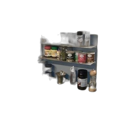 cluttered, kitchen, counter, various transparent PNG cut-out