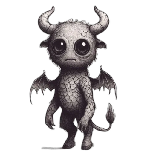 creature, dragon, animal, staff transparent PNG cut-out