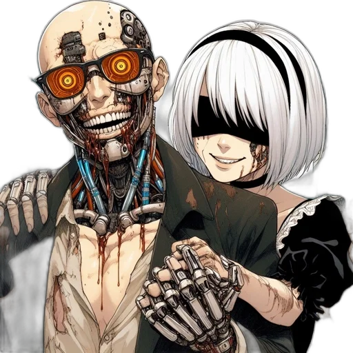 mask, robot, comic book art, concept art transparent PNG cut-out