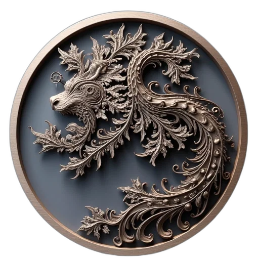 dragon, jewelry, crown, 3d render transparent PNG cut-out