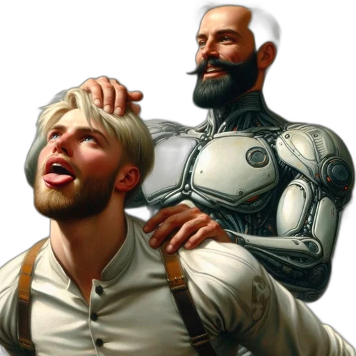 robot, face, concept art, comic book art transparent PNG cut-out