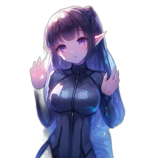 jacket, staff, robot, creature transparent PNG cut-out