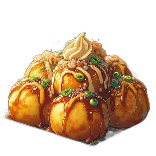 food, crown, concept art, photorealistic transparent PNG cut-out