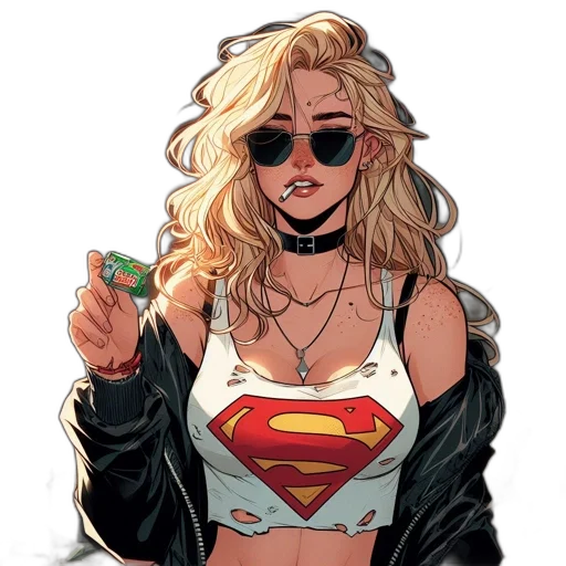 jacket, comic book art, concept art, cartoon transparent PNG cut-out