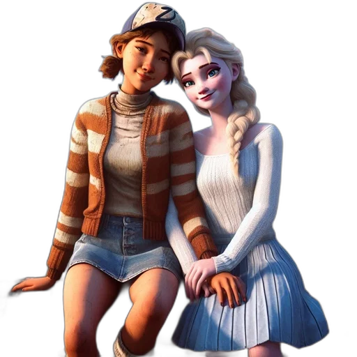dress, hat, concept art, 3d render transparent PNG cut-out
