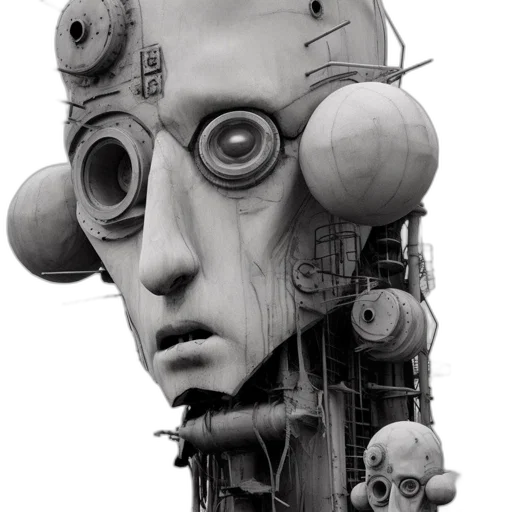 robot, mask, face, creature transparent PNG cut-out