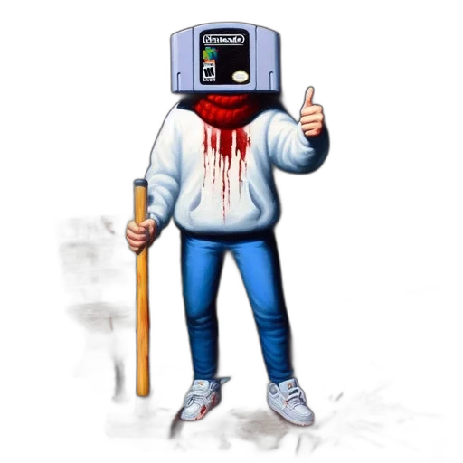 robot, staff, weapon, jacket transparent PNG cut-out