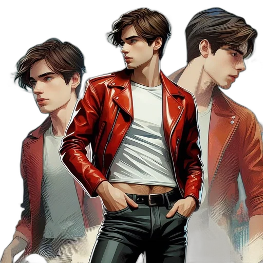 jacket, concept art, comic book art, photorealistic transparent PNG cut-out