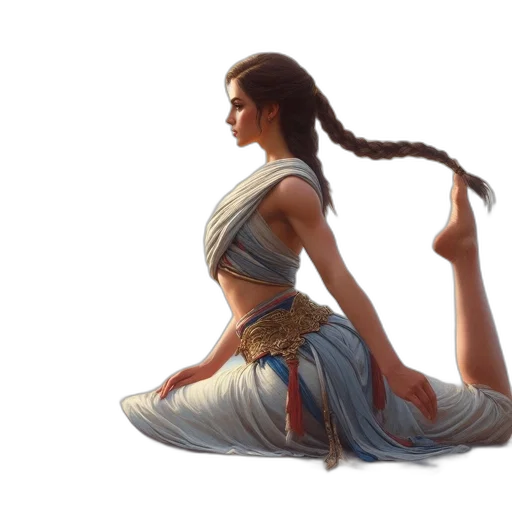 sword, dress, staff, fantasy art transparent PNG cut-out