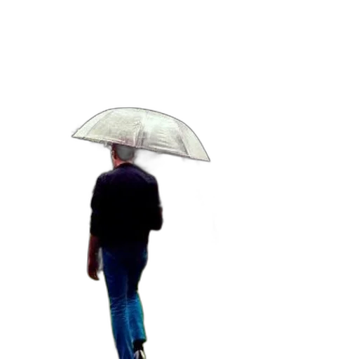umbrella, staff, jacket, hat transparent PNG cut-out