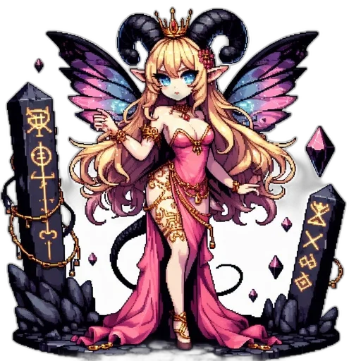 crown, pixel art, fantasy art, concept art transparent PNG cut-out