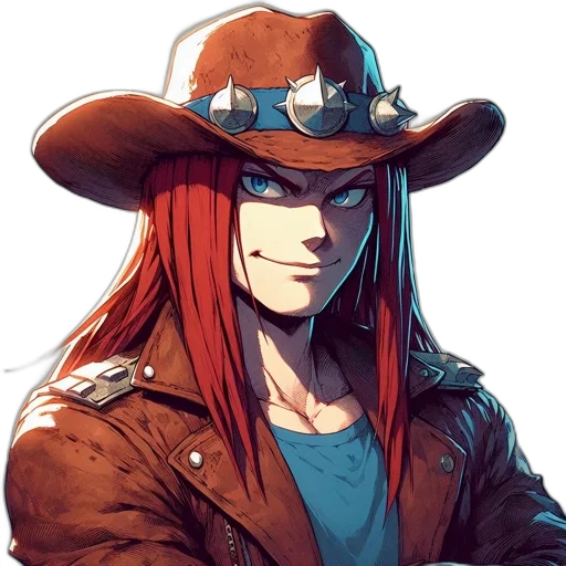 hat, jacket, face, comic book art transparent PNG cut-out
