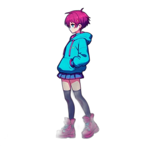jacket, staff, creature, dress transparent PNG cut-out