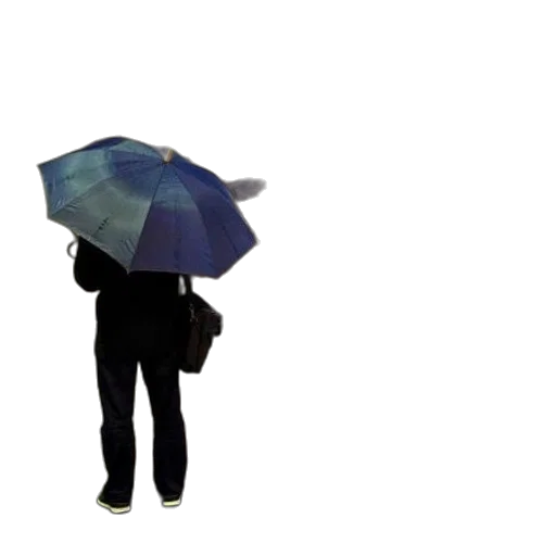umbrella, jacket, hat, staff transparent PNG cut-out