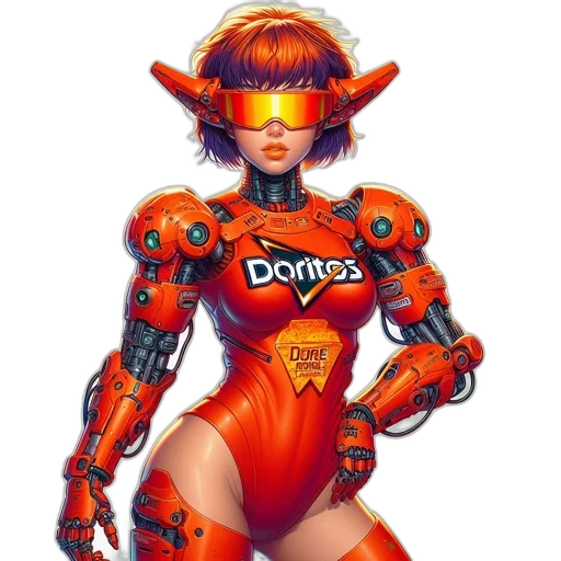 robot, dress, concept art, comic book art transparent PNG cut-out