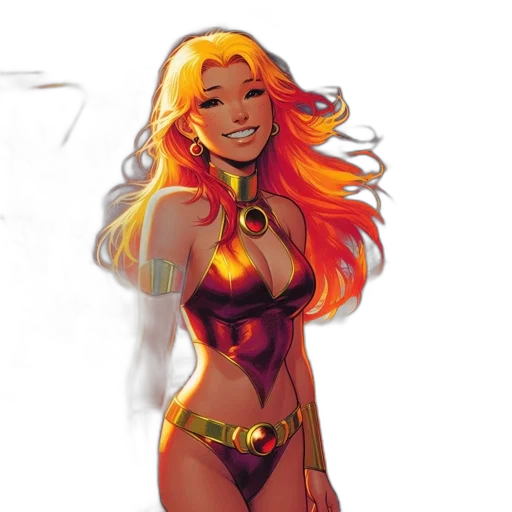 comic book art, concept art, fantasy art, watercolor transparent PNG cut-out