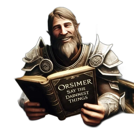 fantasy art, concept art, 3d render, bearded transparent PNG cut-out