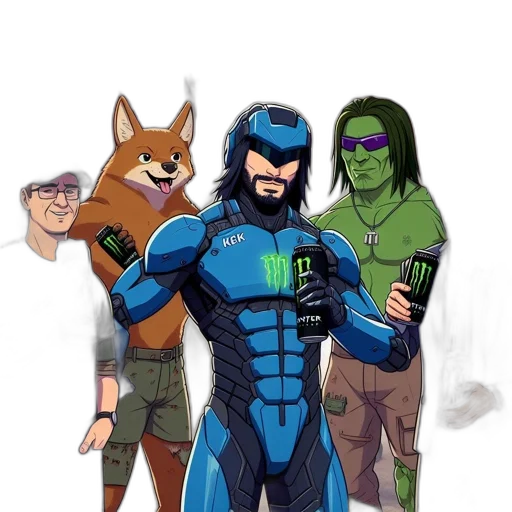 comic book art, concept art, cartoon, fantasy art transparent PNG cut-out