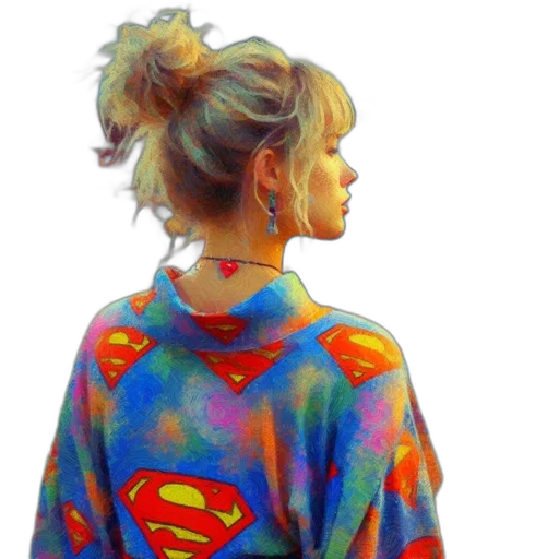 face, jacket, dress, oil painting transparent PNG cut-out