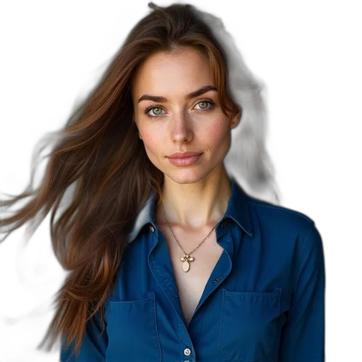 jewelry, face, jacket, hair transparent PNG cut-out
