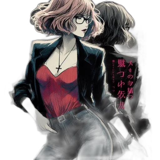 jacket, mask, comic book art, concept art transparent PNG cut-out