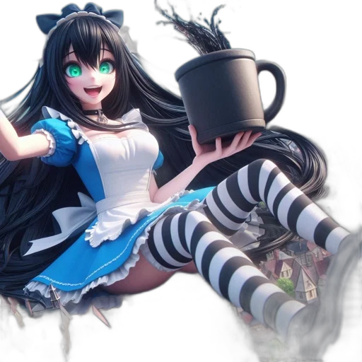 robot, dress, creature, staff transparent PNG cut-out