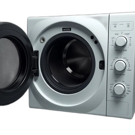 3d render, microwave, dryer, machinery transparent PNG cut-out