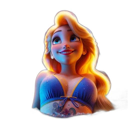 crown, dress, face, 3d render transparent PNG cut-out