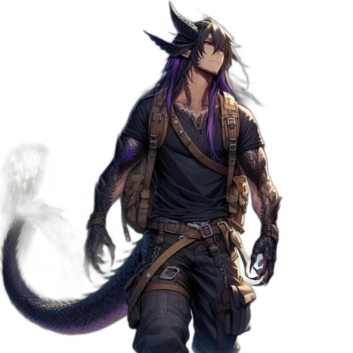 dragon, staff, weapon, animal transparent PNG cut-out