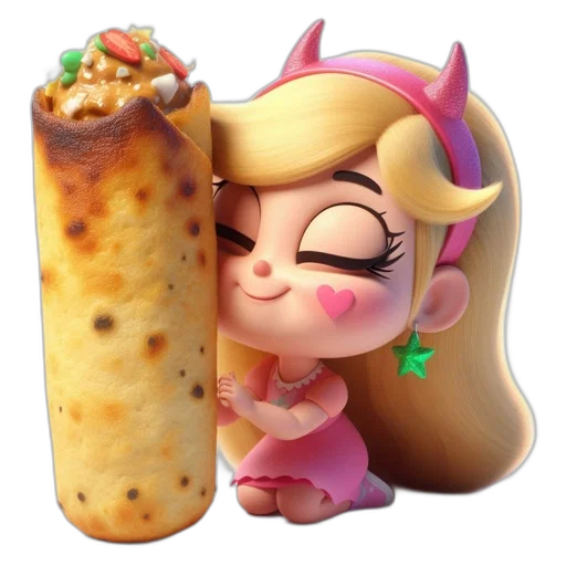 food, concept art, 3d render, young transparent PNG cut-out