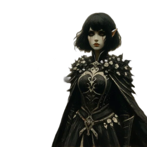 mask, dress, staff, fantasy art transparent PNG cut-out