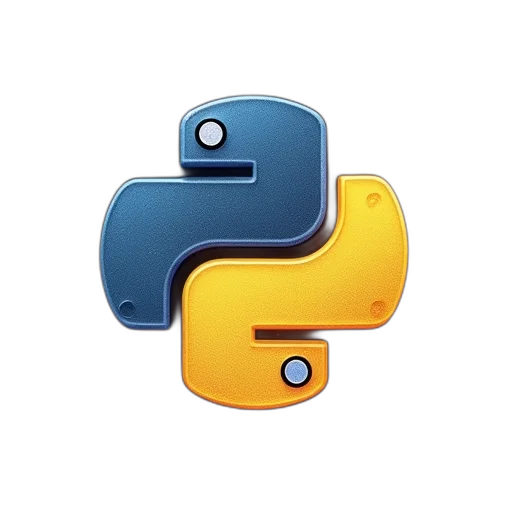 3d render, python, logo, bright transparent PNG cut-out