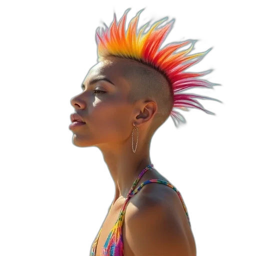 hair, crown, jewelry, staff transparent PNG cut-out
