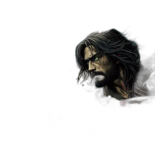 face, sword, weapon, fantasy art transparent PNG cut-out