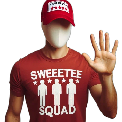 3d render, person, red, sweetee transparent PNG cut-out