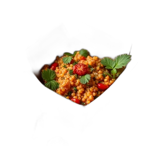 food, crown, 3d render, photorealistic transparent PNG cut-out