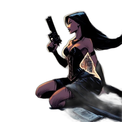 comic book art, concept art, fantasy art, cartoon transparent PNG cut-out