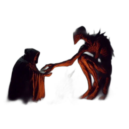 creature, mask, staff, weapon transparent PNG cut-out