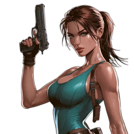 weapon, comic book art, concept art, cyberpunk transparent PNG cut-out