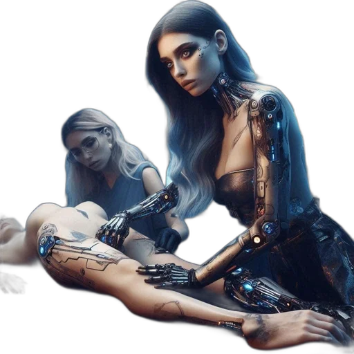 jewelry, concept art, cyberpunk, fantasy art transparent PNG cut-out
