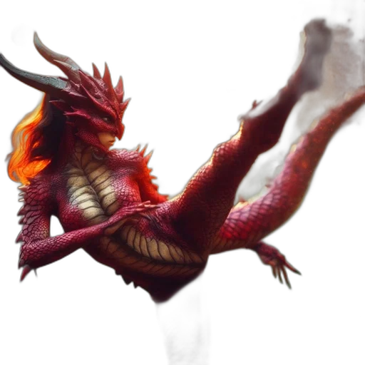 dragon, creature, animal, staff transparent PNG cut-out