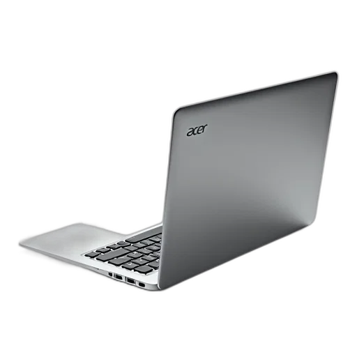3d render, sleek, silver, laptop transparent PNG cut-out