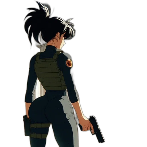 jacket, weapon, concept art, anime transparent PNG cut-out