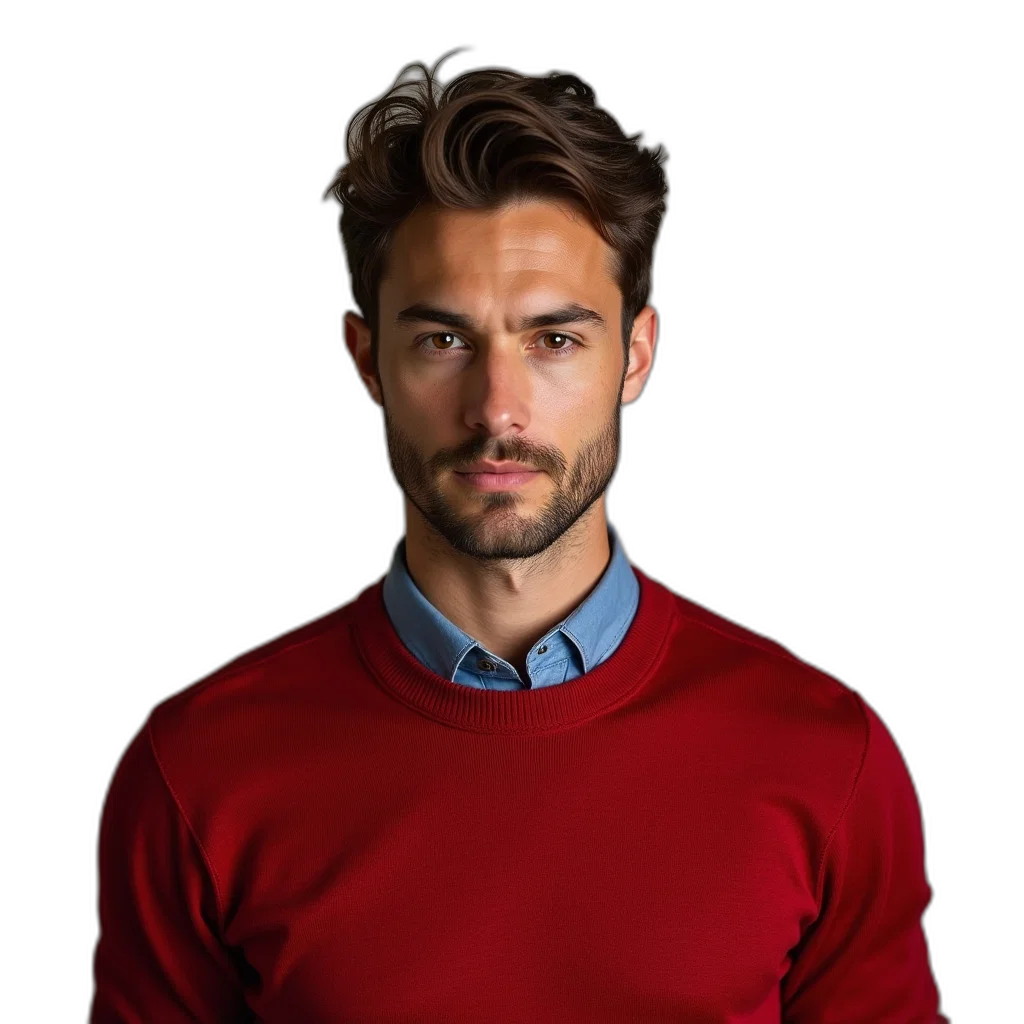 jacket, face, staff, hair transparent PNG cut-out