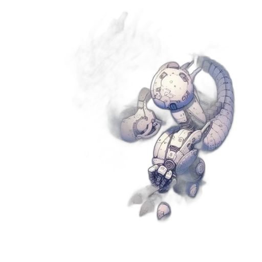 robot, dragon, creature, weapon transparent PNG cut-out